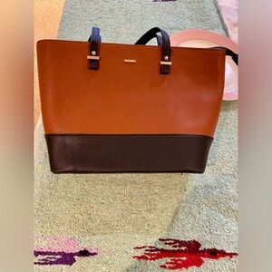 Lovevook Elegant Brown and Black Women's Tote Purse-NWOT